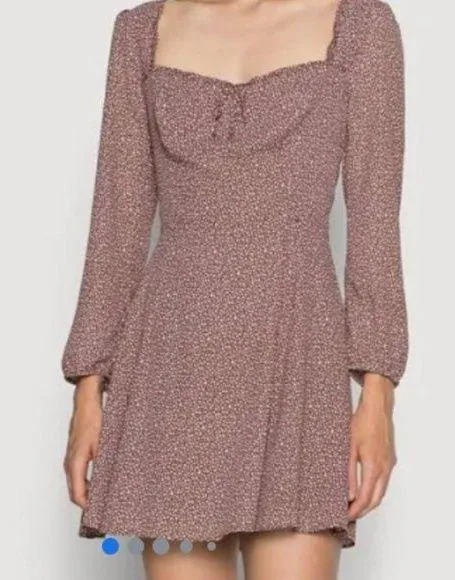 brown midi summer dress Vintage Romance Polka Dot Lace Fit and Flare Small Size:9.5 Why You’ll Love It UK: whsale Navy Blue Dress V