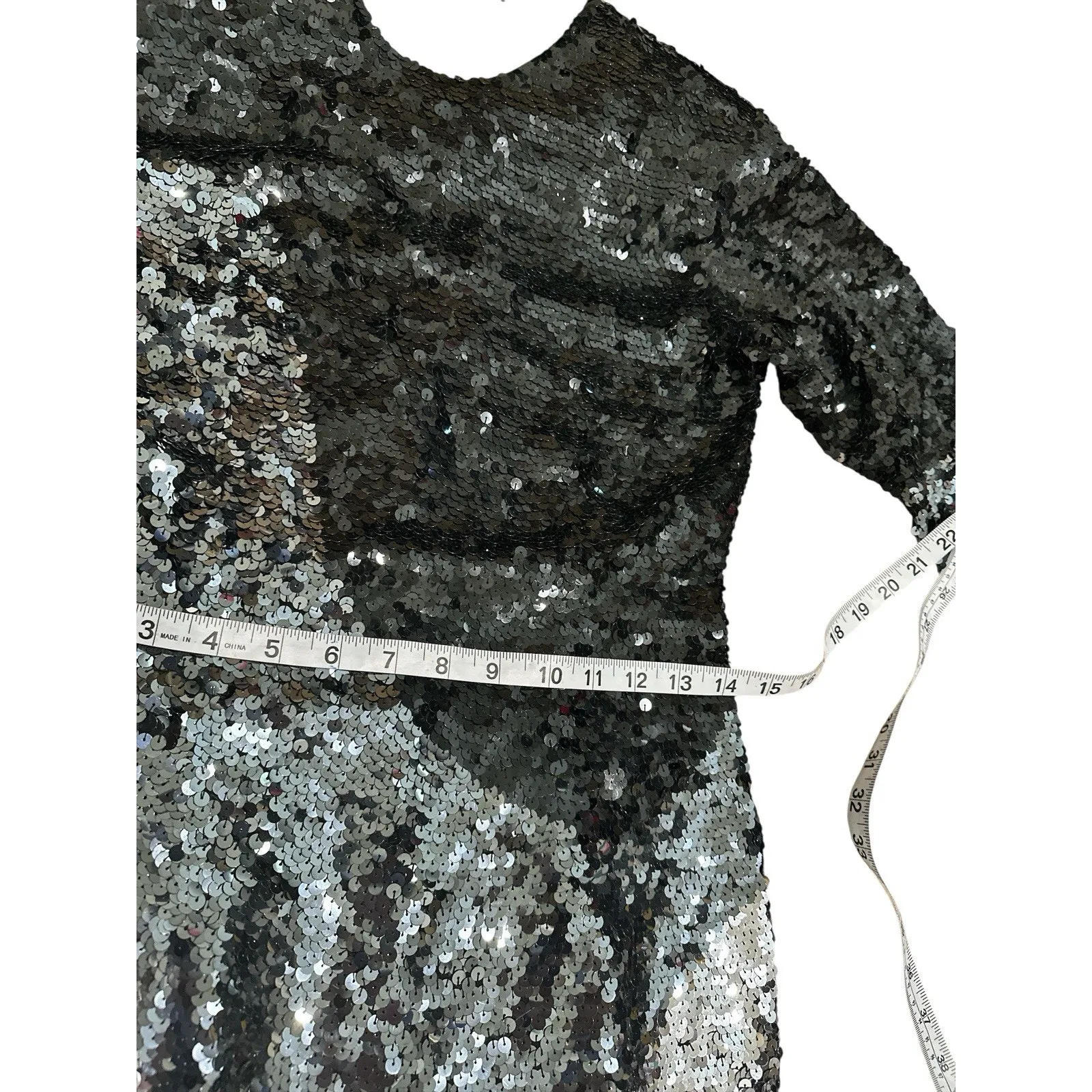 Olegcassini Size6 80s Intricate Beaded MIDI Gala Evening Cocktail Dress Y2K Black Size 6 - Image 6