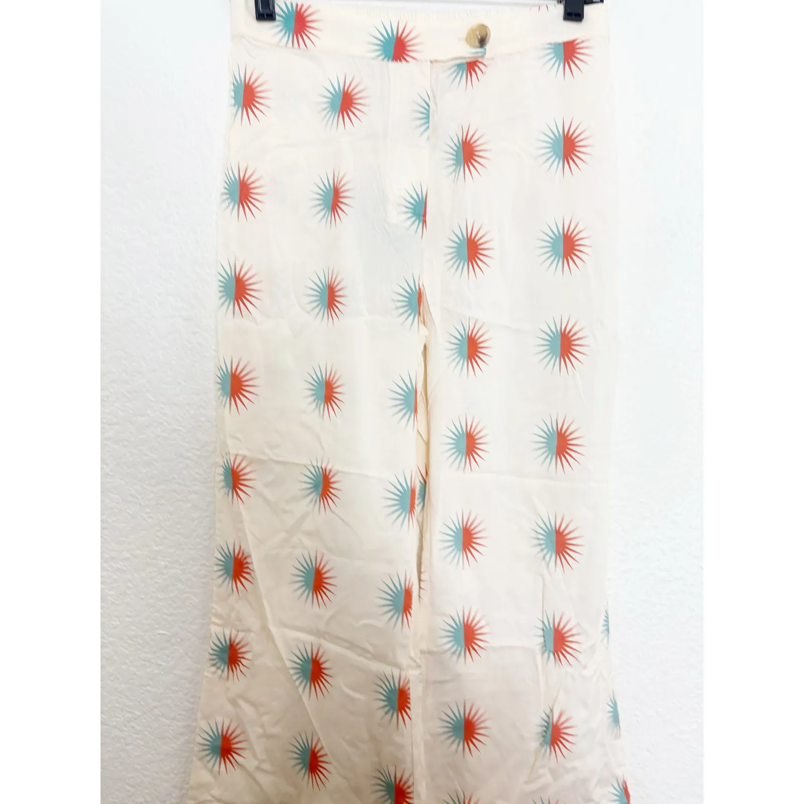 NWT VRG Girl Starry Eyed Pants Size 8 Straight Leg Lightweight Boho Vintage Y2K Orange - Image 11