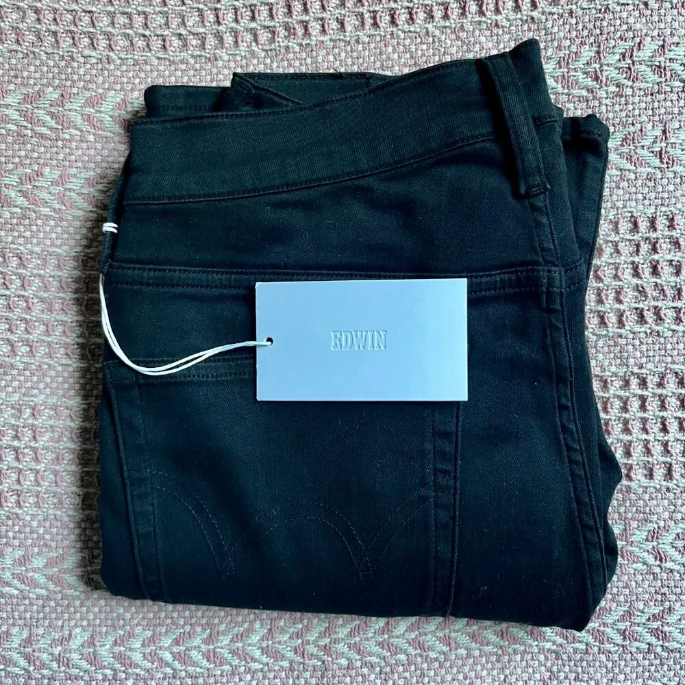 NWT Edwin Cassia mini boot black jeans, size 28 - Image 5
