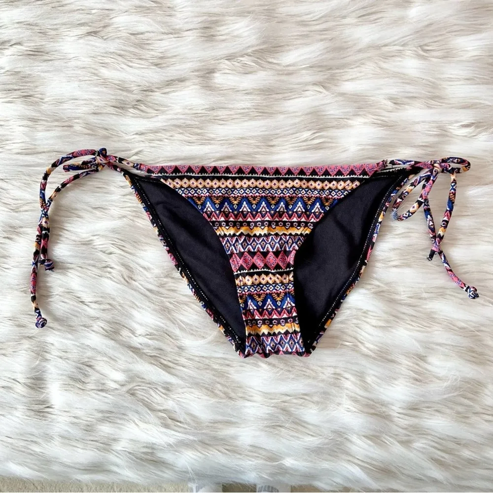 Primark  Pink Black Blue Orange Tan String Strappy Tie Side Bikini Bottoms Sz 4 - Image 20