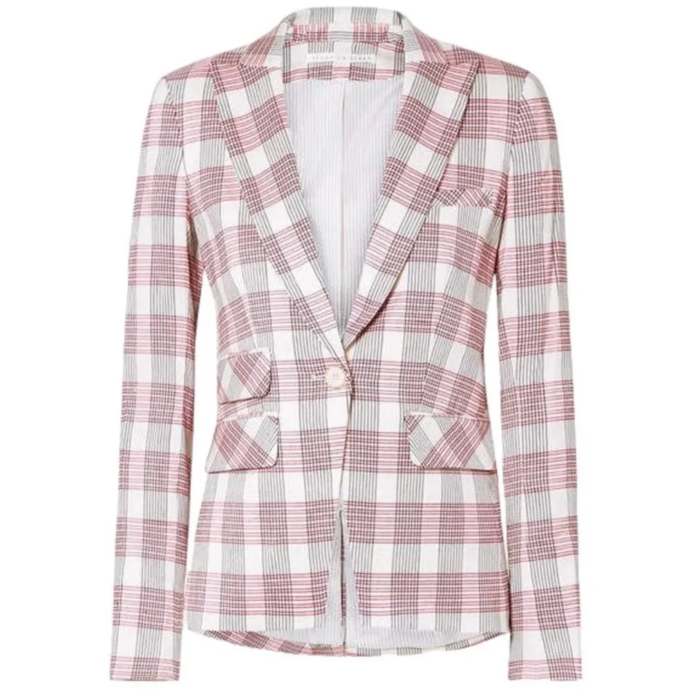 Veronica Beard Khan Check Dickey Jacket Blazer Linen - Image 3