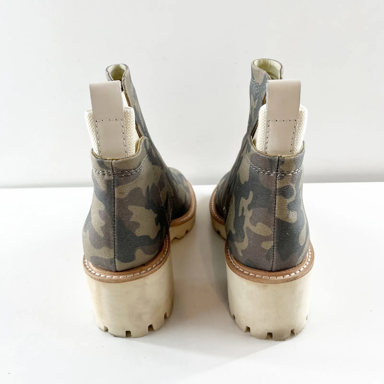 Dolce Vita Huey H20 Ankle Chelsea Camo Boots Booties Green 8 - Image 5