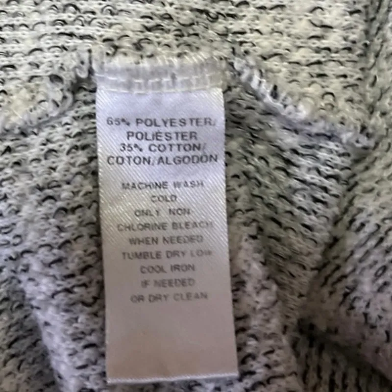 Ann Taylor LOFT Gray Heathered Knit Long Sleeve Turtleneck Sweater Top Size S - Image 4