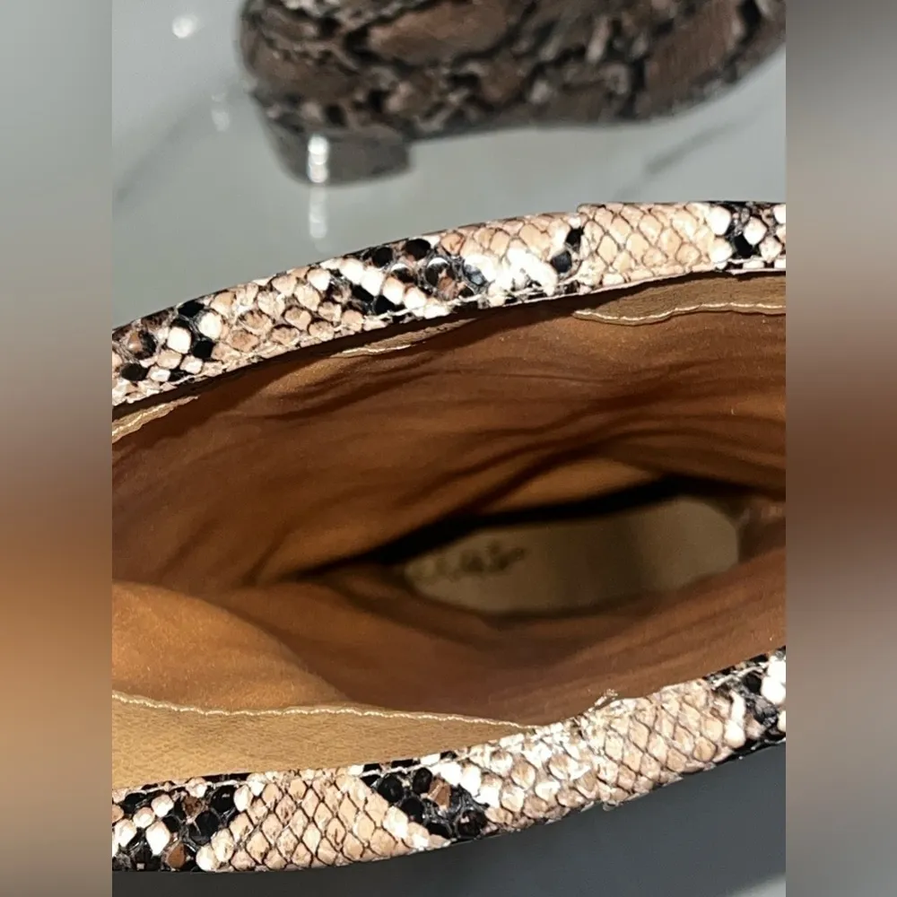 Lulus Katari Tan Snake Pointed-Toe Knee High
Boots 6.5 - Image 9