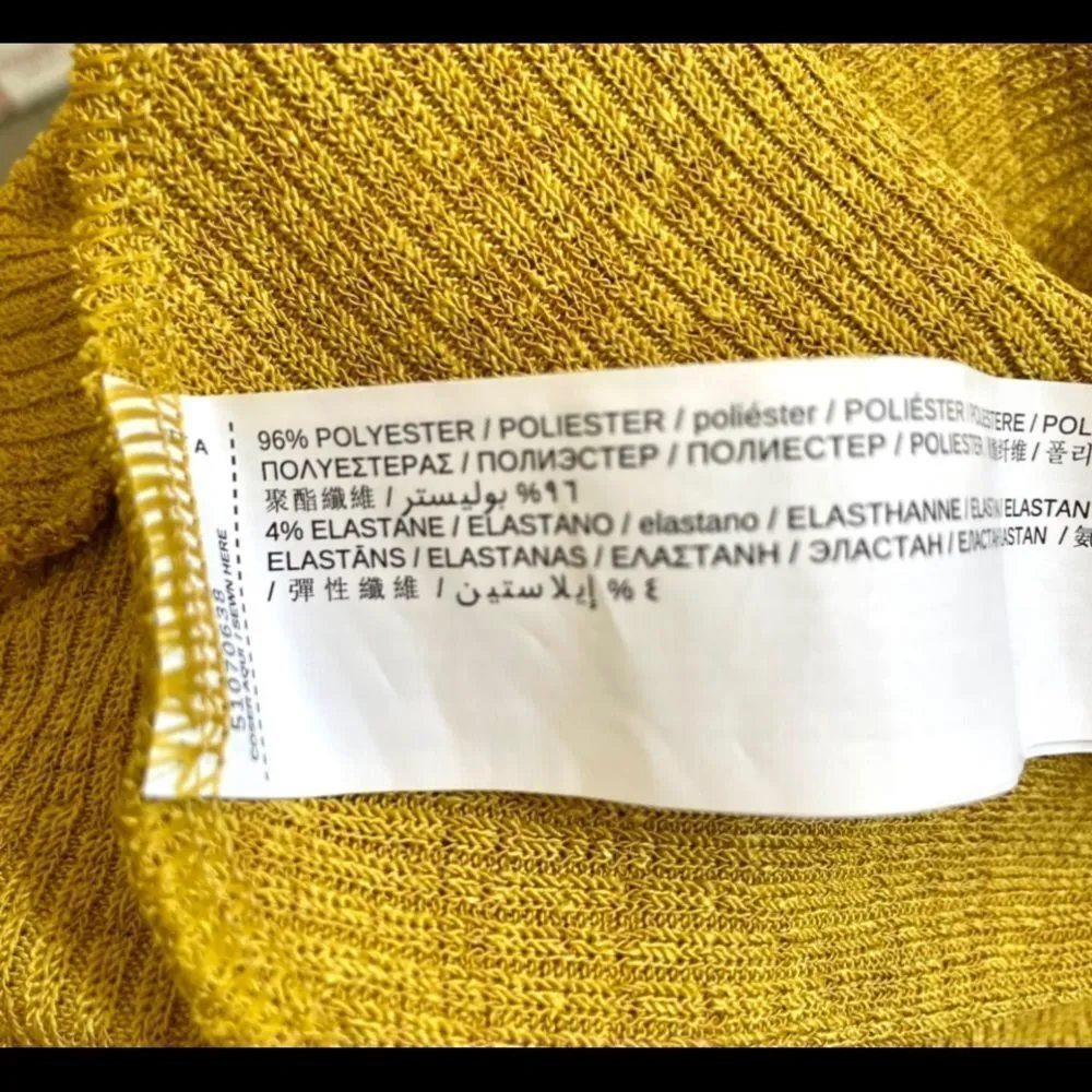 Mango yellow Dalia halter neck ribbed tank top - Image 12