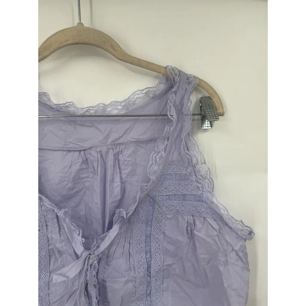 Fairycore Whimsical Festival Crop‎ Top Women S Sheer Lace Crochet Y2K Milk Maid Purple - Image 7