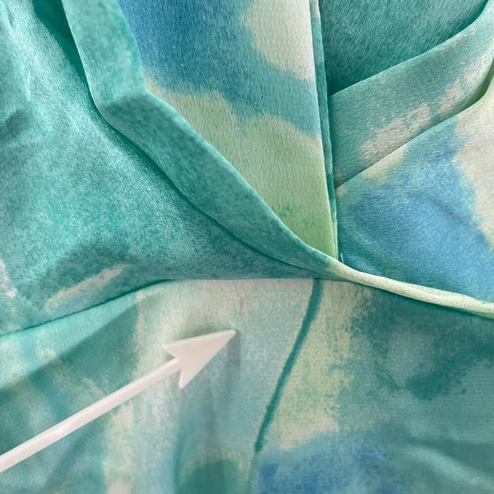 LUXXEL Dress Size 2X Garden Party Satin Midi Plus Curvy Wedding Cocktail Formal - Image 5