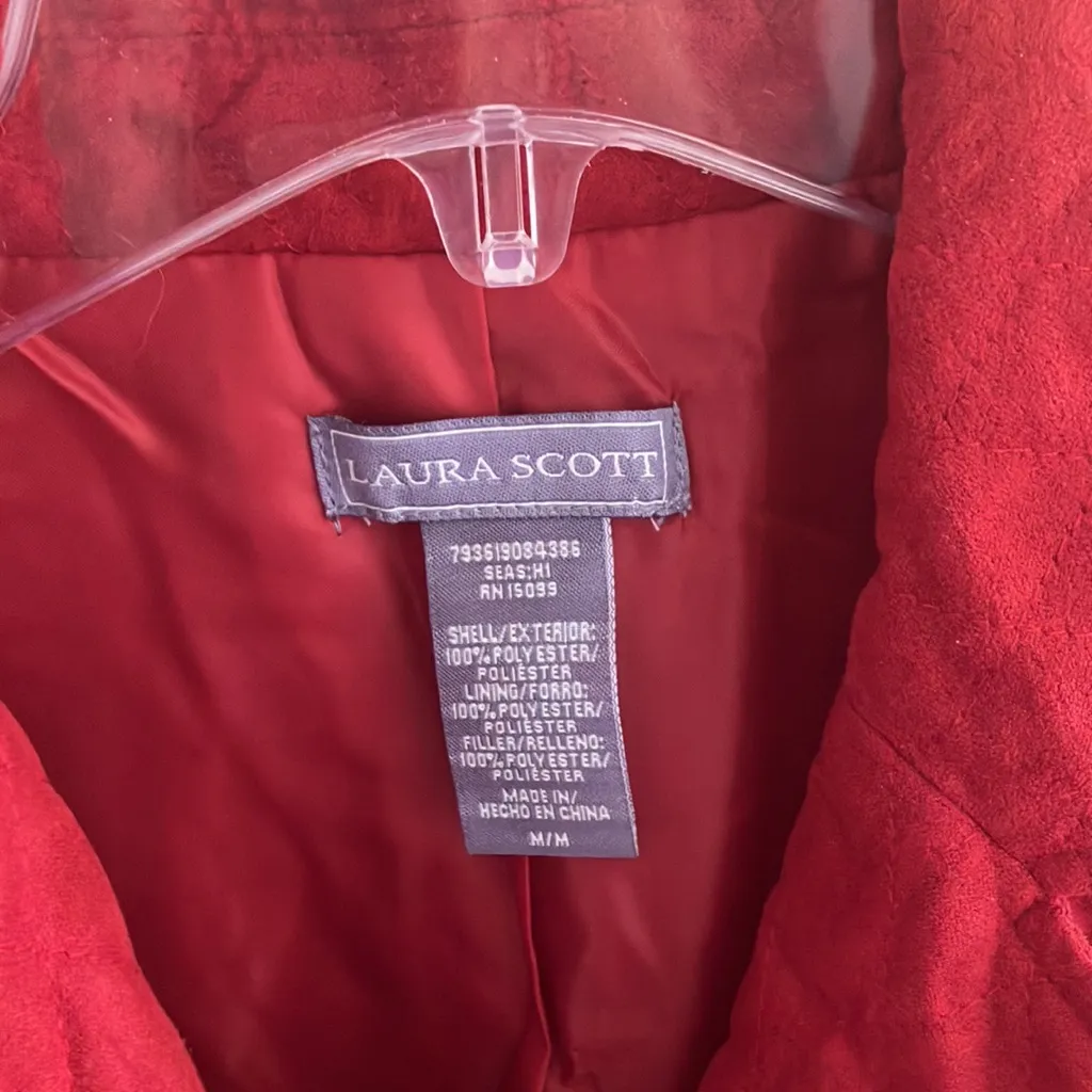 FINAL MARKDOWN Laura Scott quilted look jacket medium - Image 4