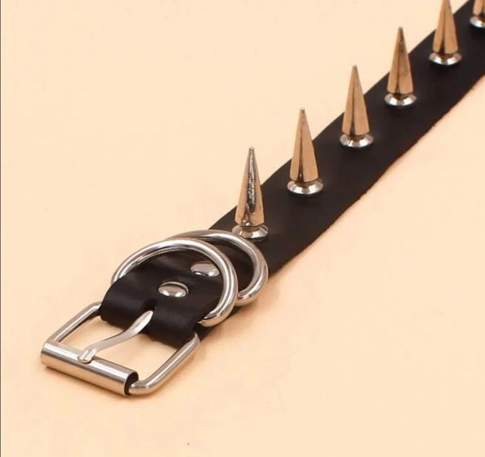 Spike Choker Collar Black New - Image 3