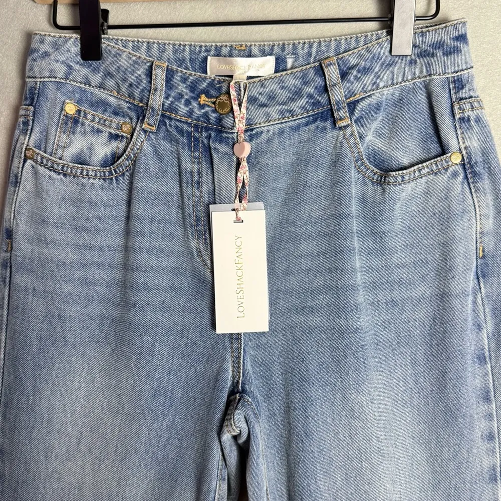 LoveShackFancy Women’s Kala Flare Jeans Boho 70’s Montauk Blue Rodeo Festival 26 - Image 3