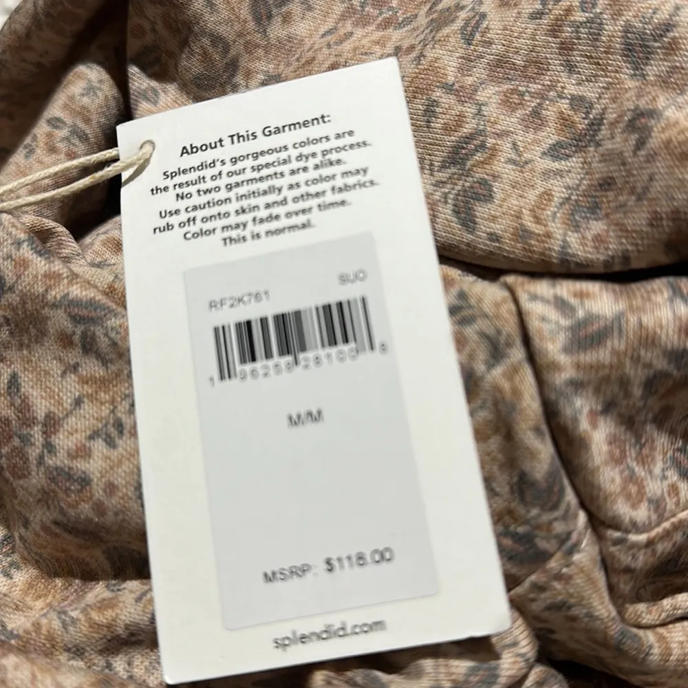 NWT SPLENDID Josephine Sweatshirt  Square Neckline Puff Sleeve - Image 4