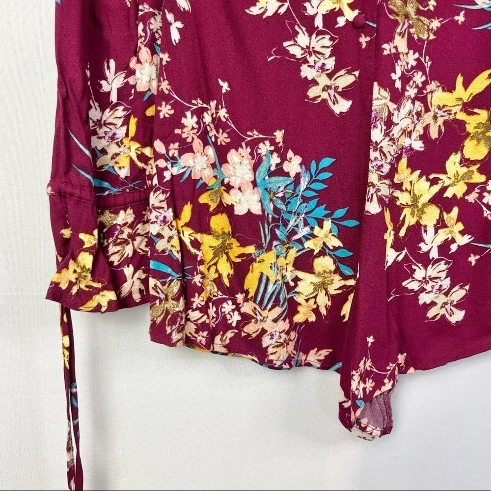 NEW Somedays Lovin' Supreme Burgundy Floral Playsuit Long Sleeve Romper S $108 - Image 6