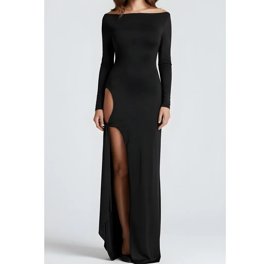 HOUSE OF CB Marella Cutout Maxi Dress, Black, XS - Image 3