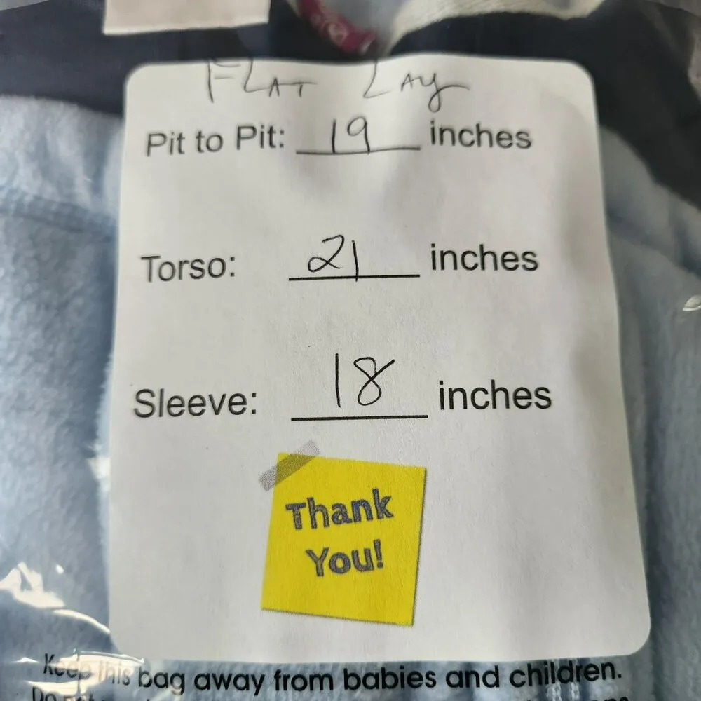 Disney Grumpy Vintage 90s Hoodie Full Zip Embroidered Baby Sky Blue Medium - Image 8