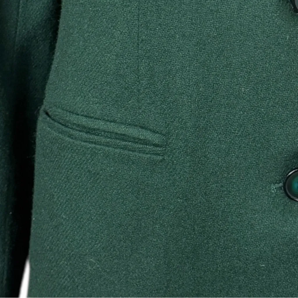 Laura Gayle Vintage Petite Hunter Green Notch Lapel Wool Blazer Women’s Size 10P - Image 10