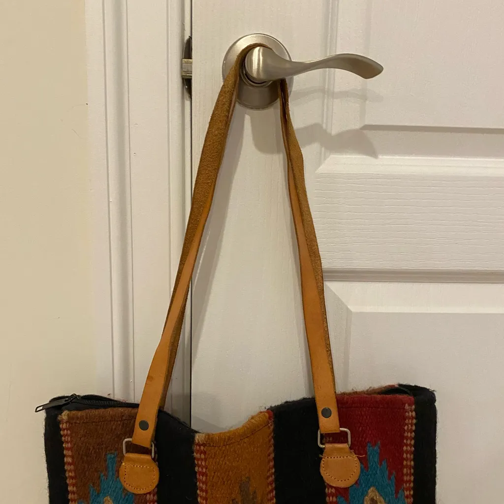 Southwestern Boho Wool Tote..El Paso Saddle Blanket Company. - Image 6