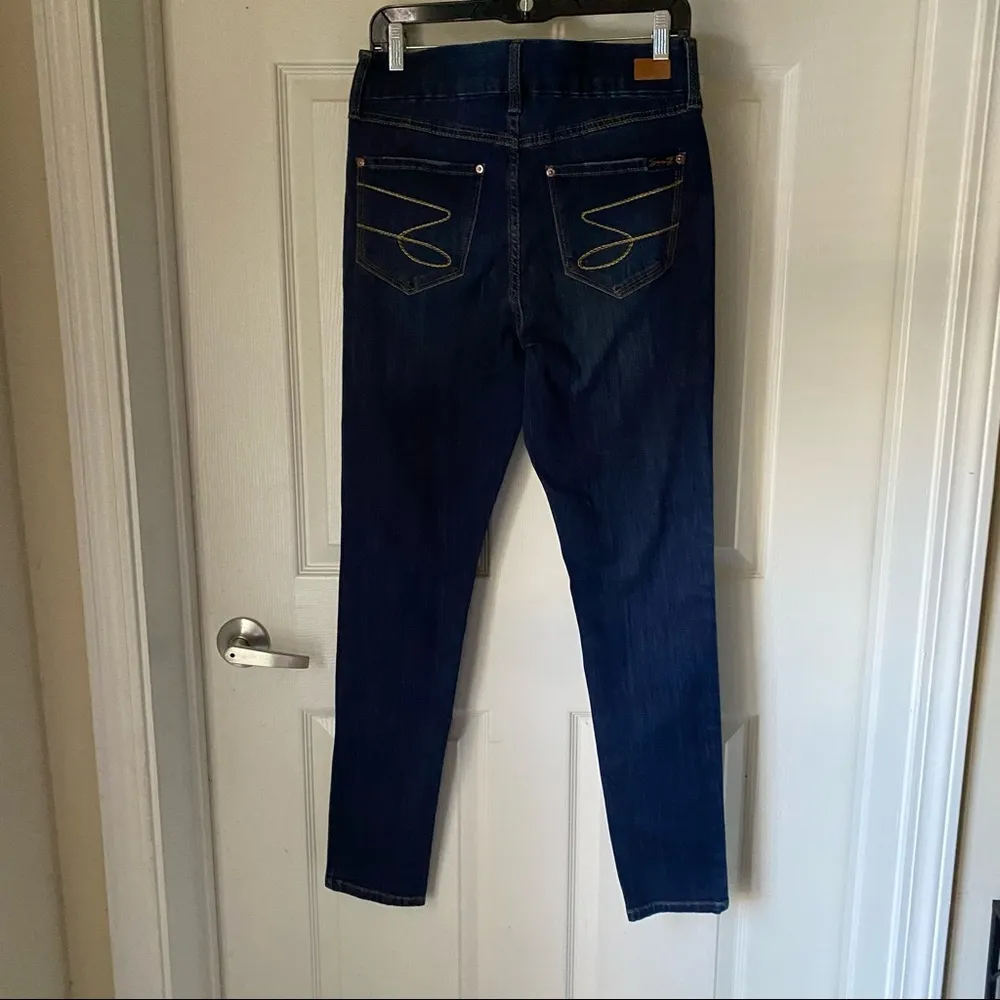 Seven7 size 10 blue jeans high-rise skinny tummyless. - Image 12