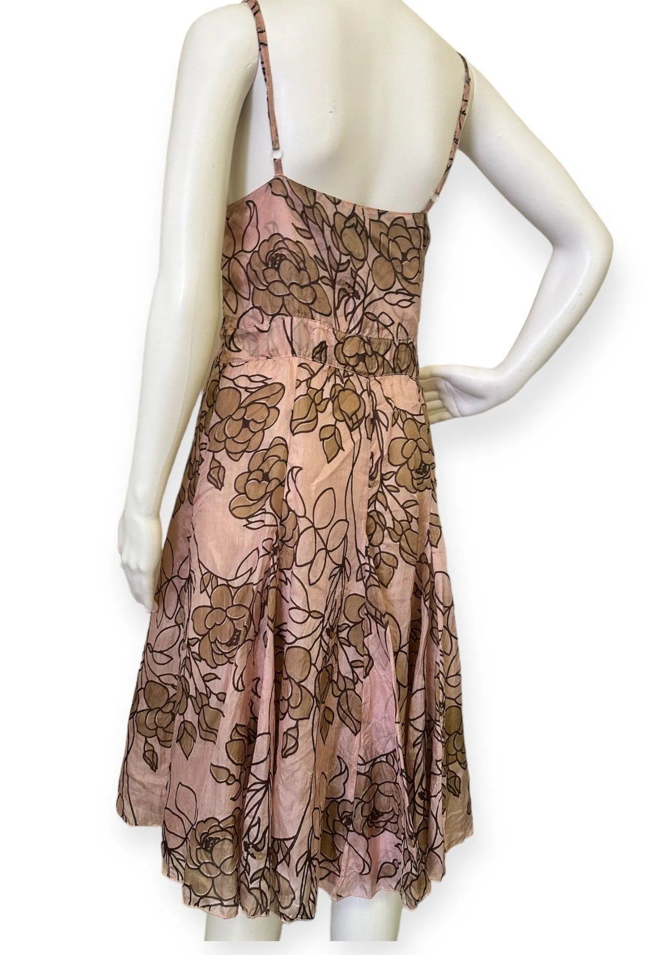 Vintage ORO Pagoda Silk Dress Size M - Image 5