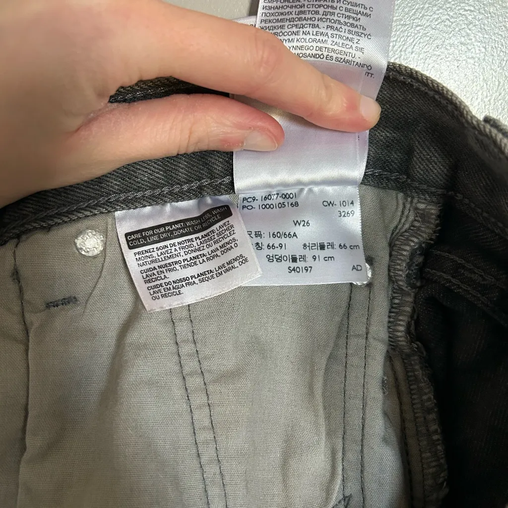 Levi's Dark Gray Jean Shorts - Image 3