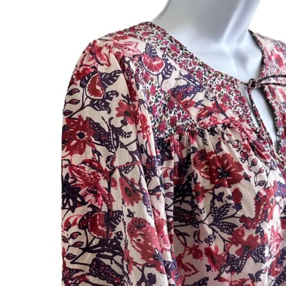 SAYLOR floral cotton blend long‎ sleeves blouse size S - Image 8