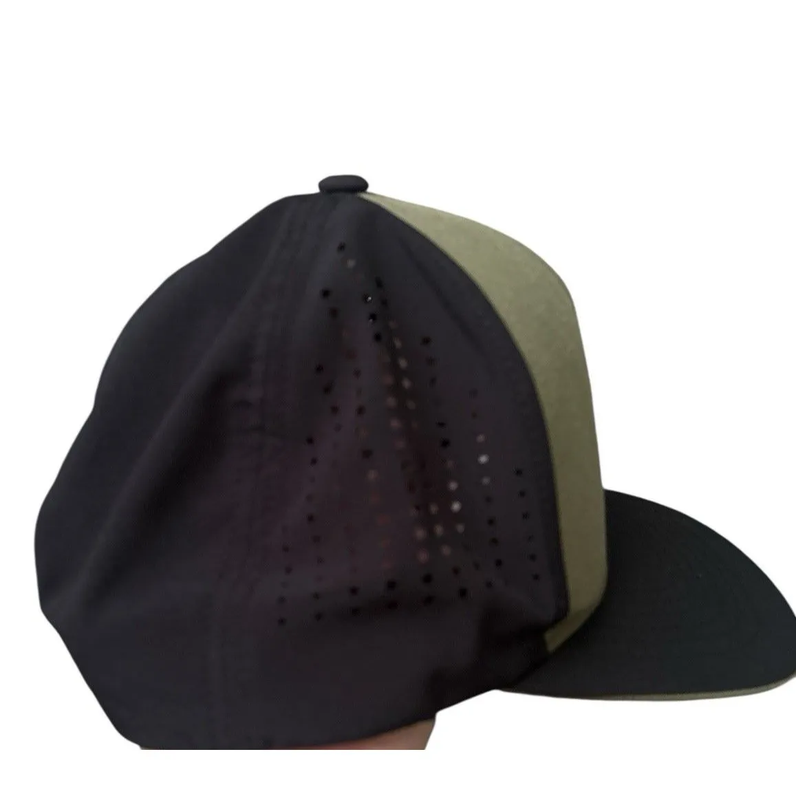 Fox Racing  Trucker Mesh Hat Snapback Cap Adjustable Green & Black Patch Logo - Image 2