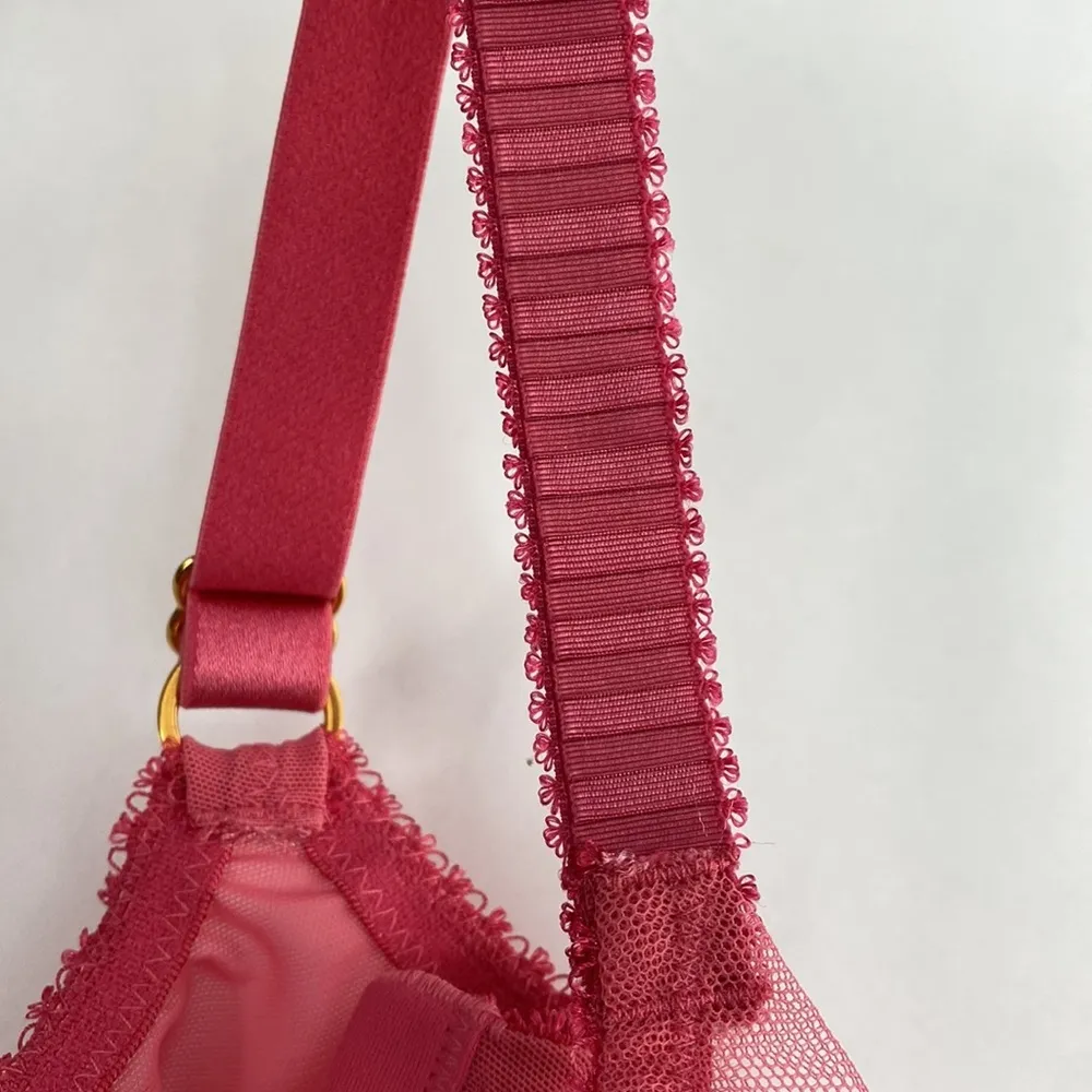 Agent Provocateur Yara pink lace underwire bra 36C Size undefined - Image 4