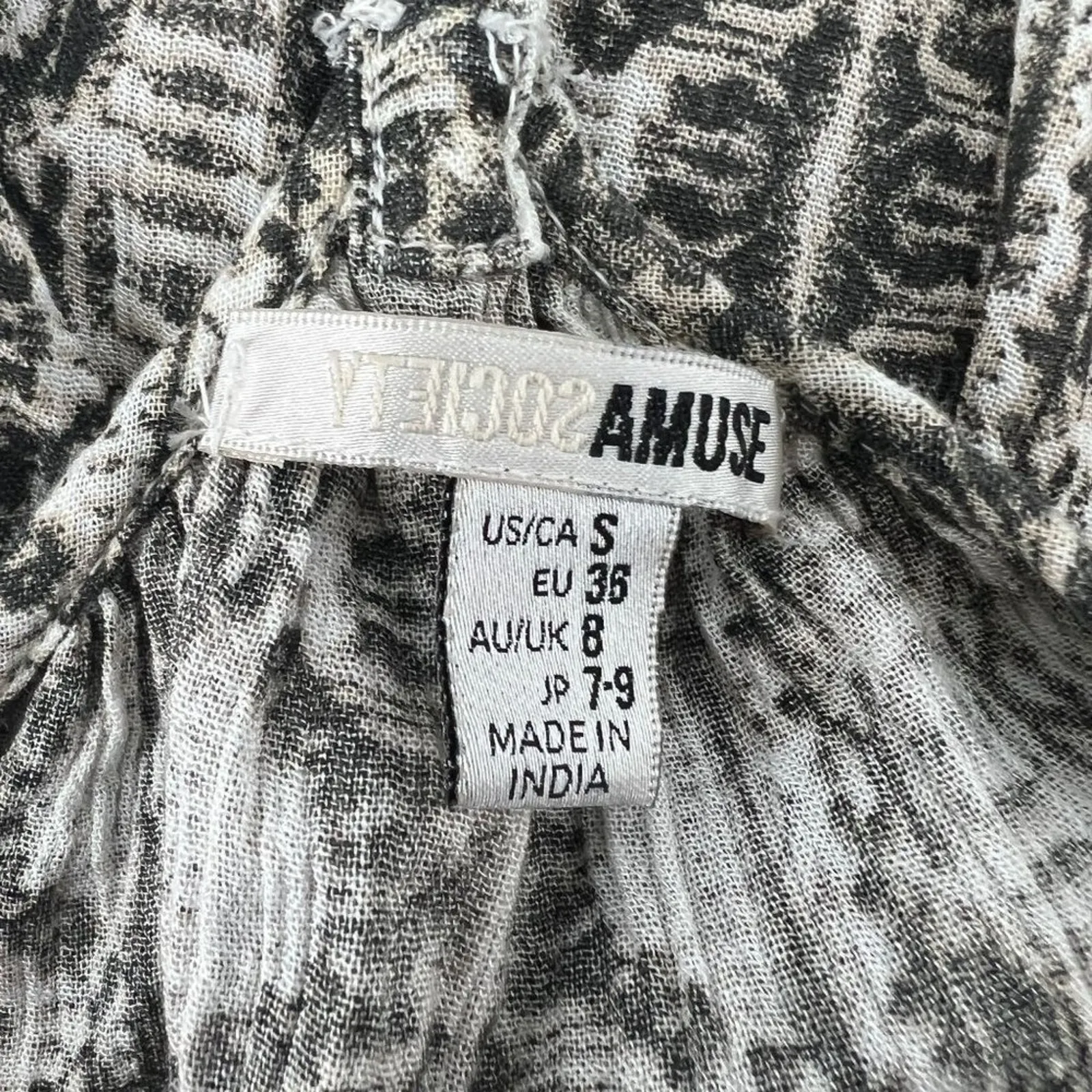 Amuse Society Rituals Tunic Snake Print Mini Sleeveless T Back Small - Image 3