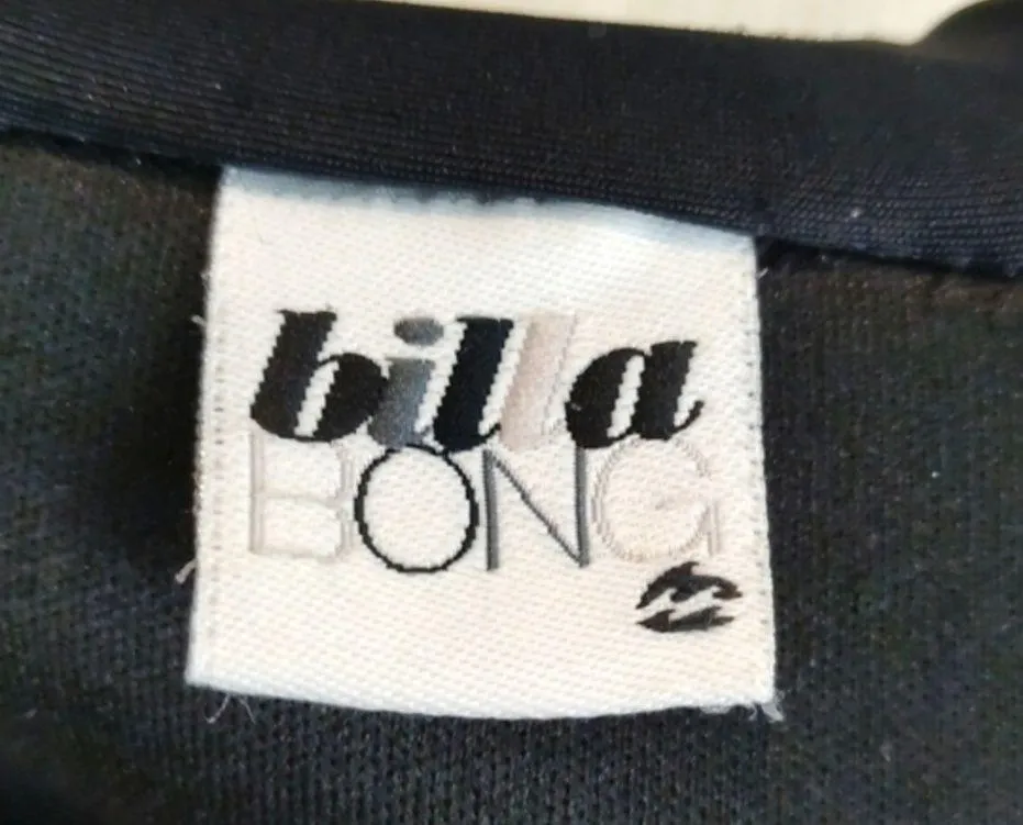 Women's BILLABONG SURF Swimsuit Black Bikini Halter Top Size Small EUC #4352 - Image 4