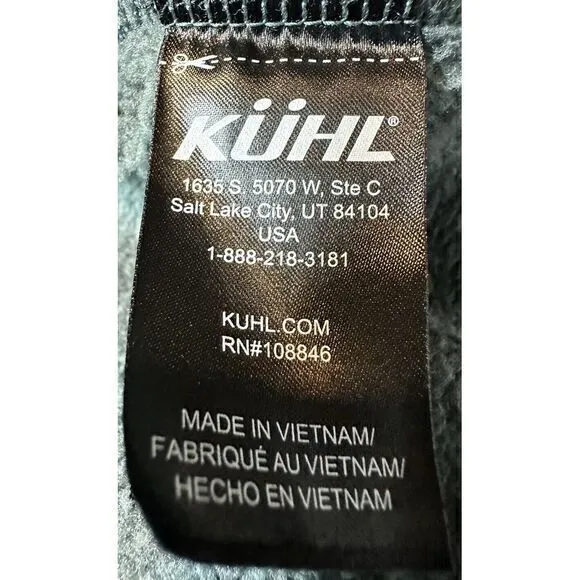 Kuhl‎ Women's Ascendyr 1/4 Zip Pockets Soft Fleece Green Mottled Sweater XS - Image 7