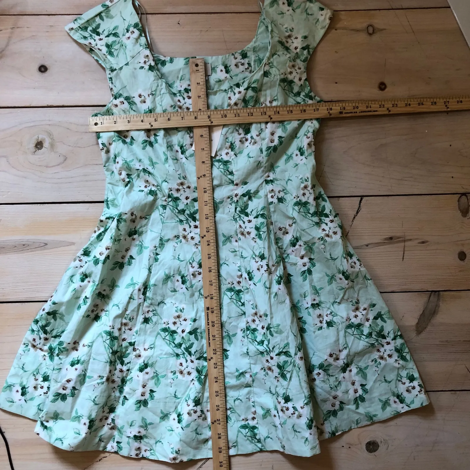 A New Day NWT Women's Corset Woven Mini A-Line Dress Green Floral Size 10 - Image 10