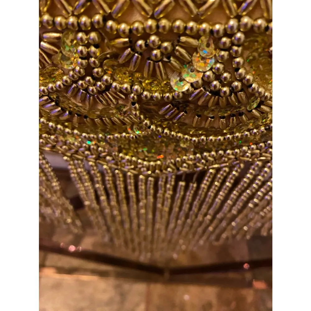 Boutique fully beaded and sequined belt with Velcro closure - Image 3