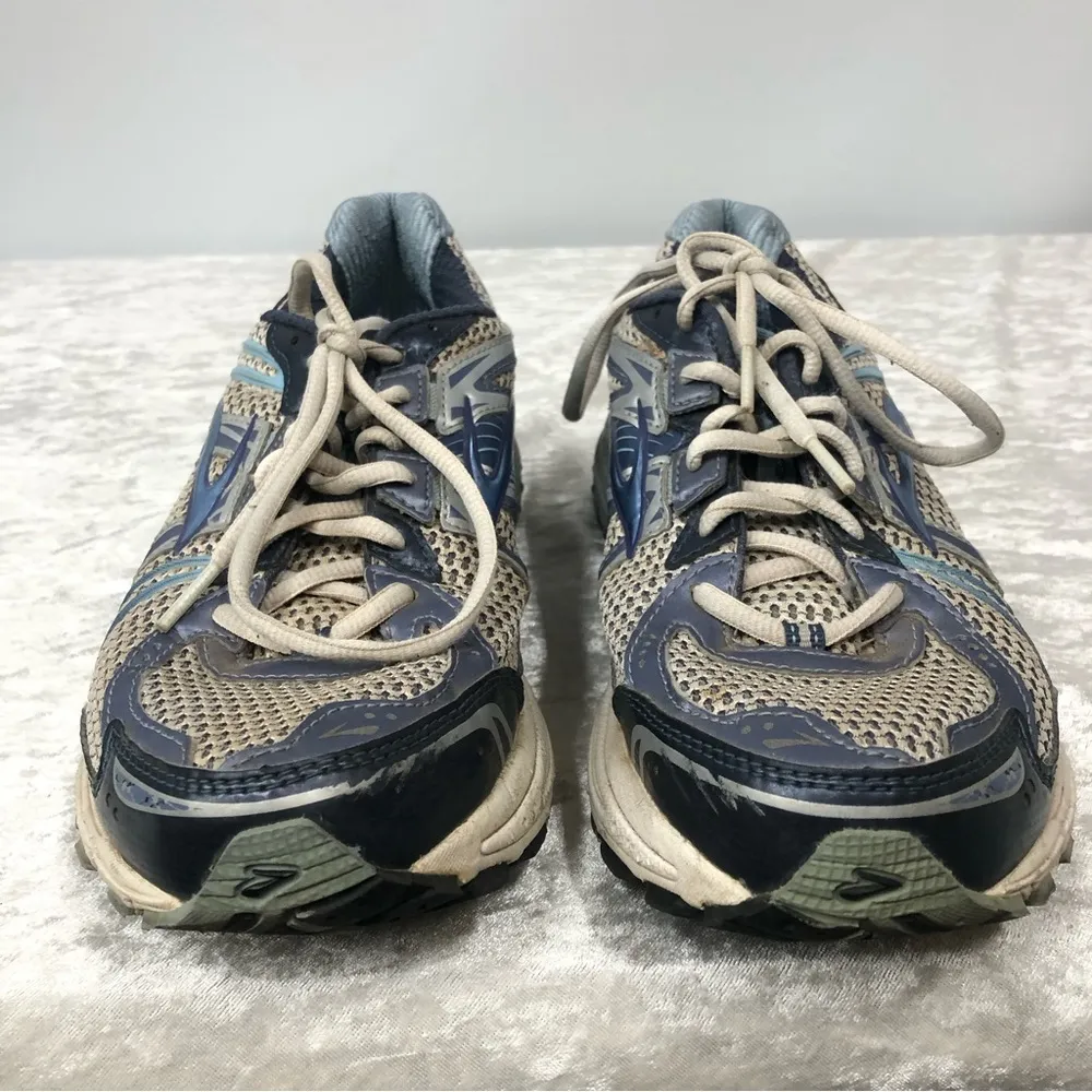 Brooks GTS 12 MOGO DNA Women’s Size 9.5 M  Running Shoes Blue gray white - Image 2