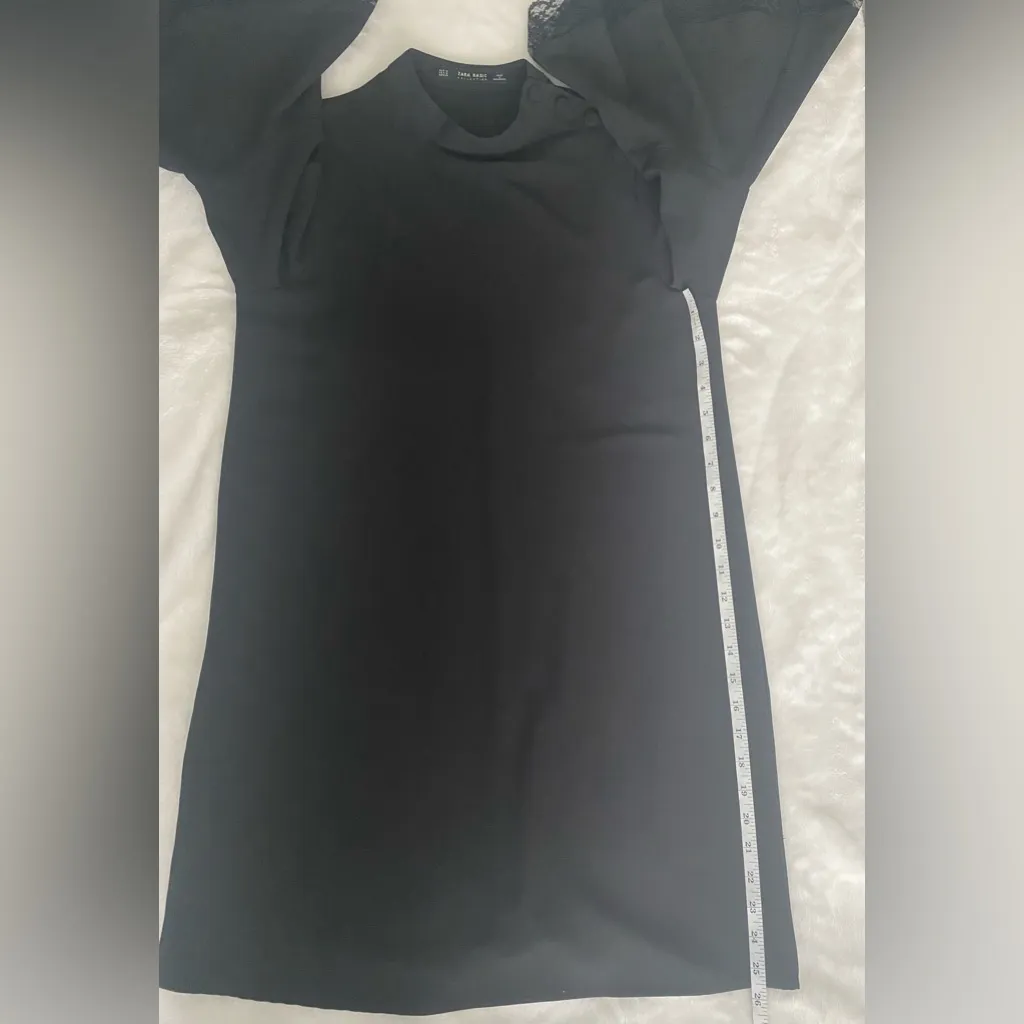 Zara Basic Collection Black Bell Sleeve Dress. - Image 8