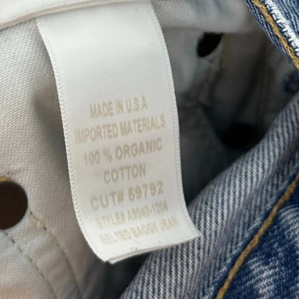 AGOLDE Belted Baggy Pleated Front in Wash Outlander Size US 30 - Image 10