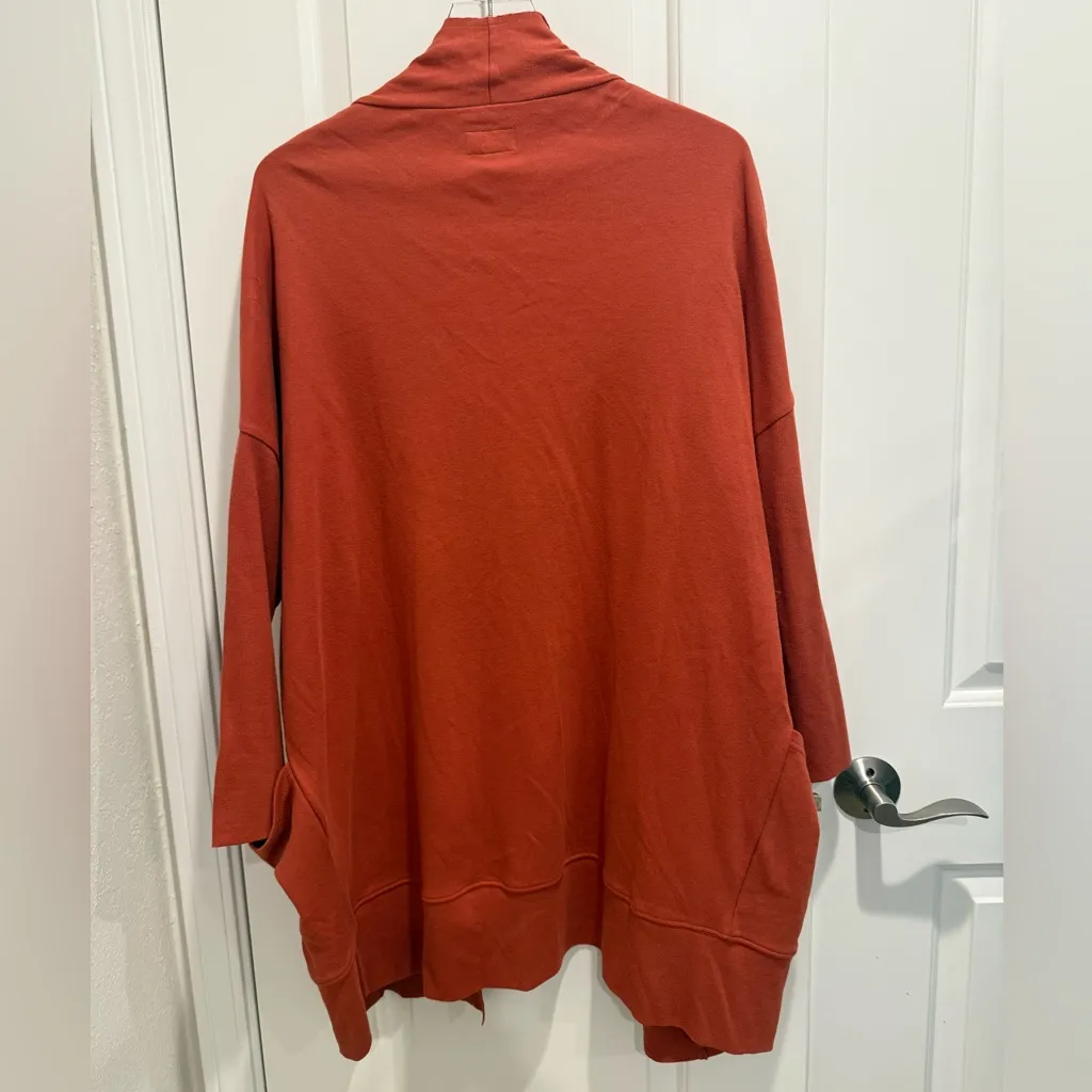 PACT Airplane Wrap Cardigan in Baked Clay NWT size M/L 100% Organic Cotton - Image 3