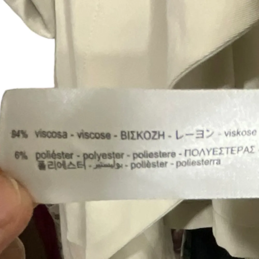 Zara Beige Fluid Oversized Drape Open Front Roll Tab Drawstring Waist Jacket - Image 12