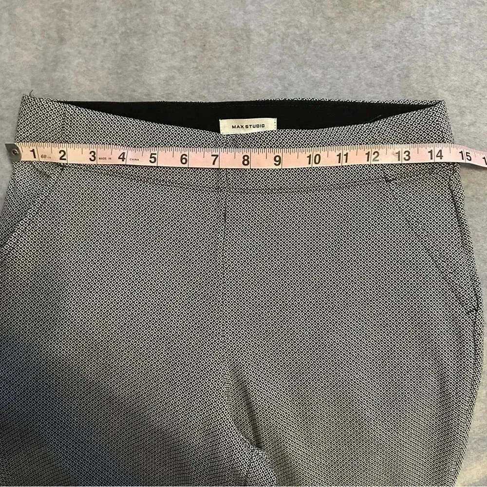 NWT Max Studio Women's Double Knit Slim Trouser houndstooth size S - Image 7