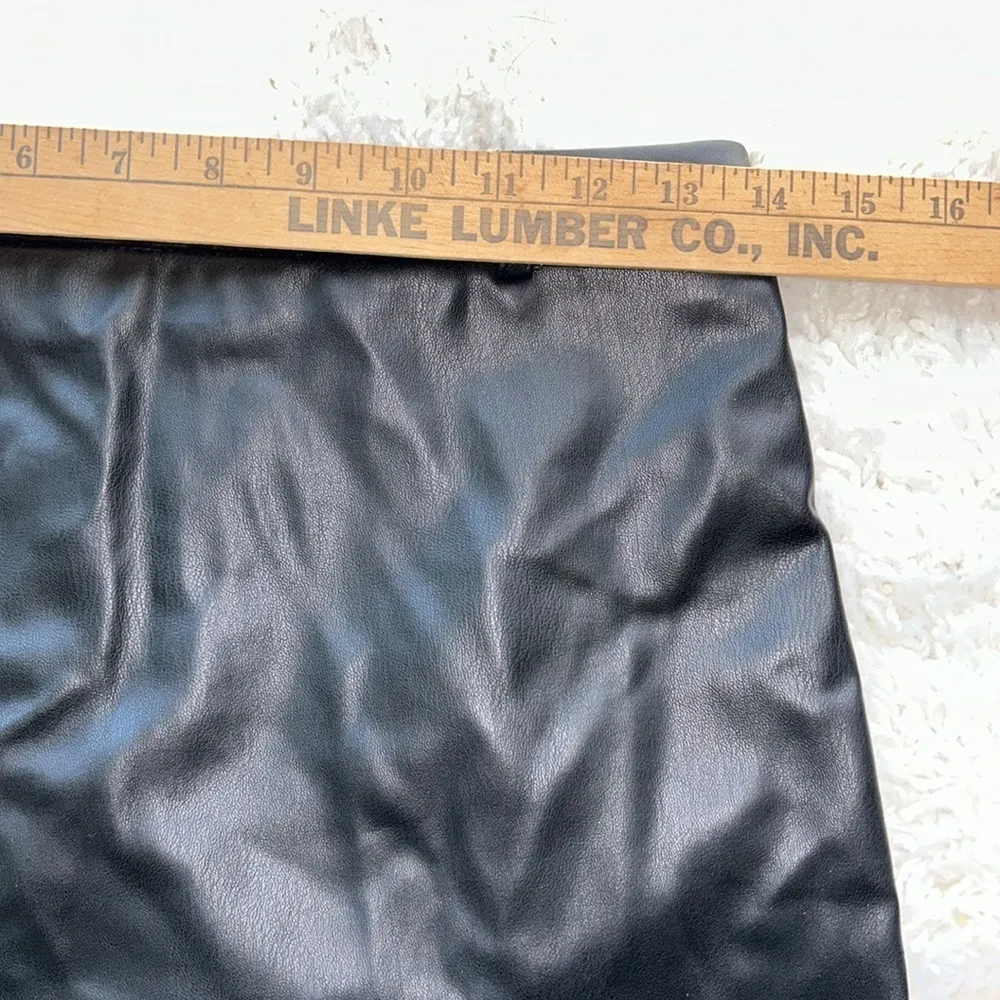 Zara | Faux Leather | Black MINI‎ Skirt | Women’s Size Small | Soft Leather - Image 6
