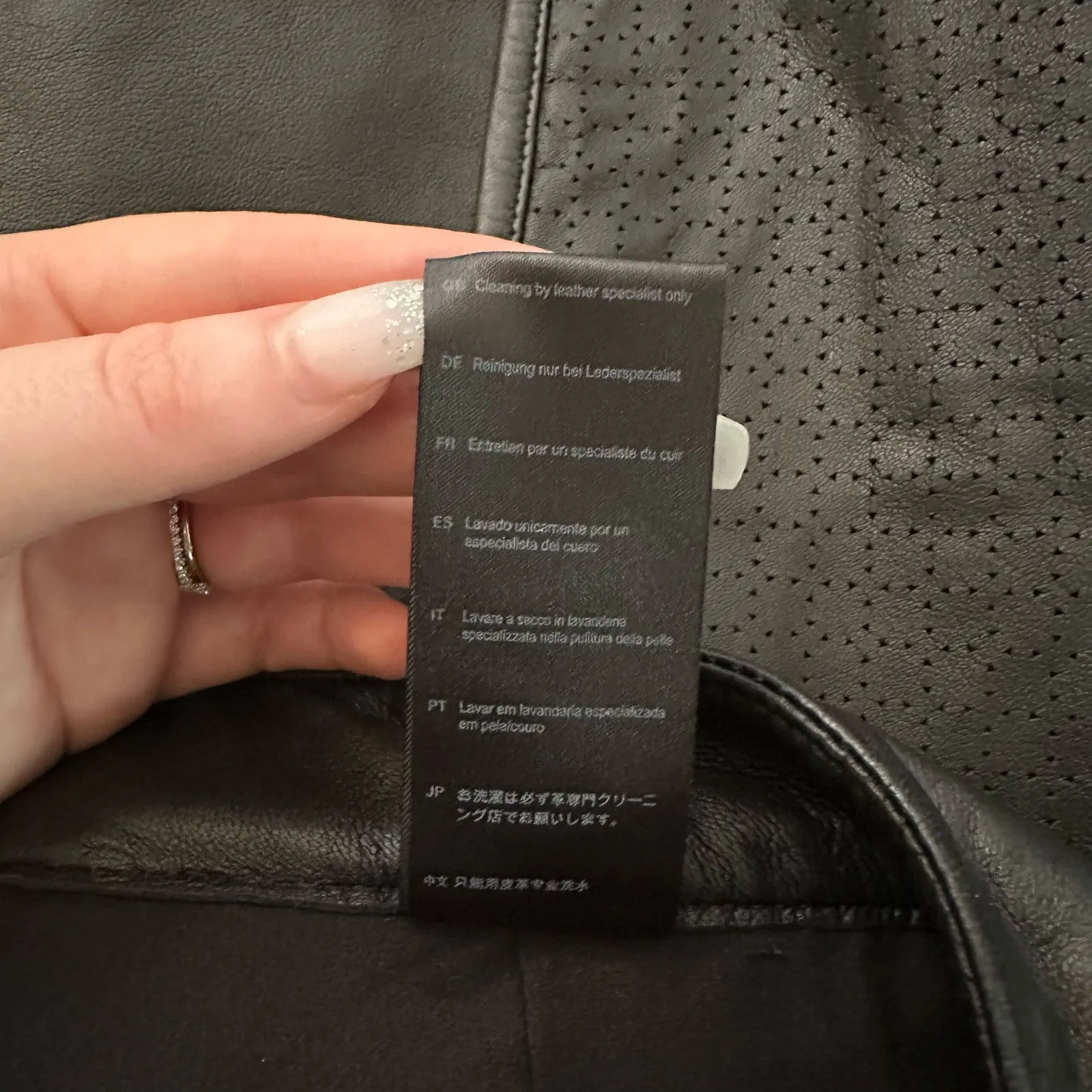 Maison Scotch Miami Deco black leather mini skirt size P - Image 9