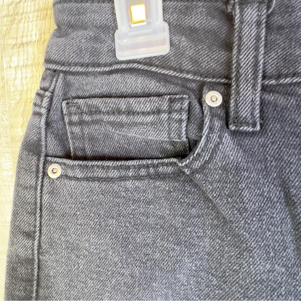 True Craft Size 5R Distressed Mom Jean Black Denim Skinny Leg with Holes… - Image 9