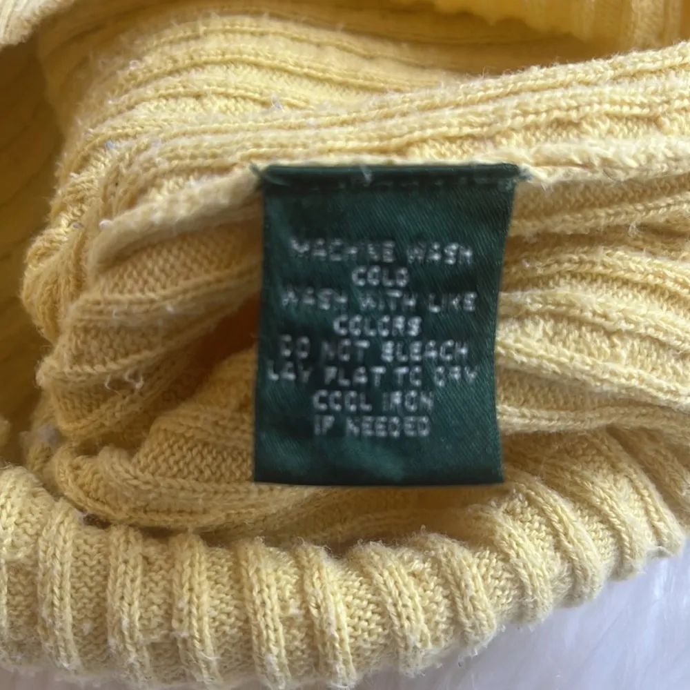Lauren Ralph Lauren cable knit sweater Yellow Size M - Image 6
