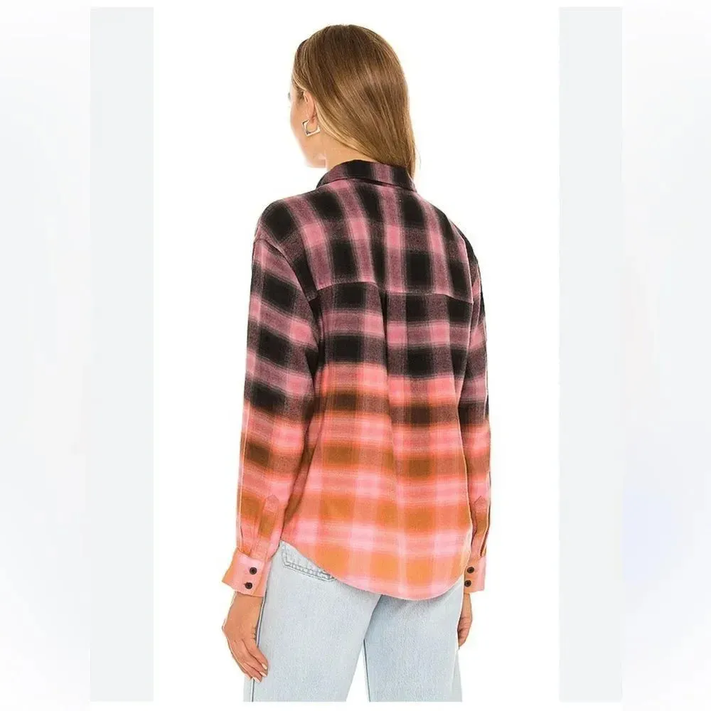 NEW Rails Tierra Top in Pink Orange Dip Dye - Image 4