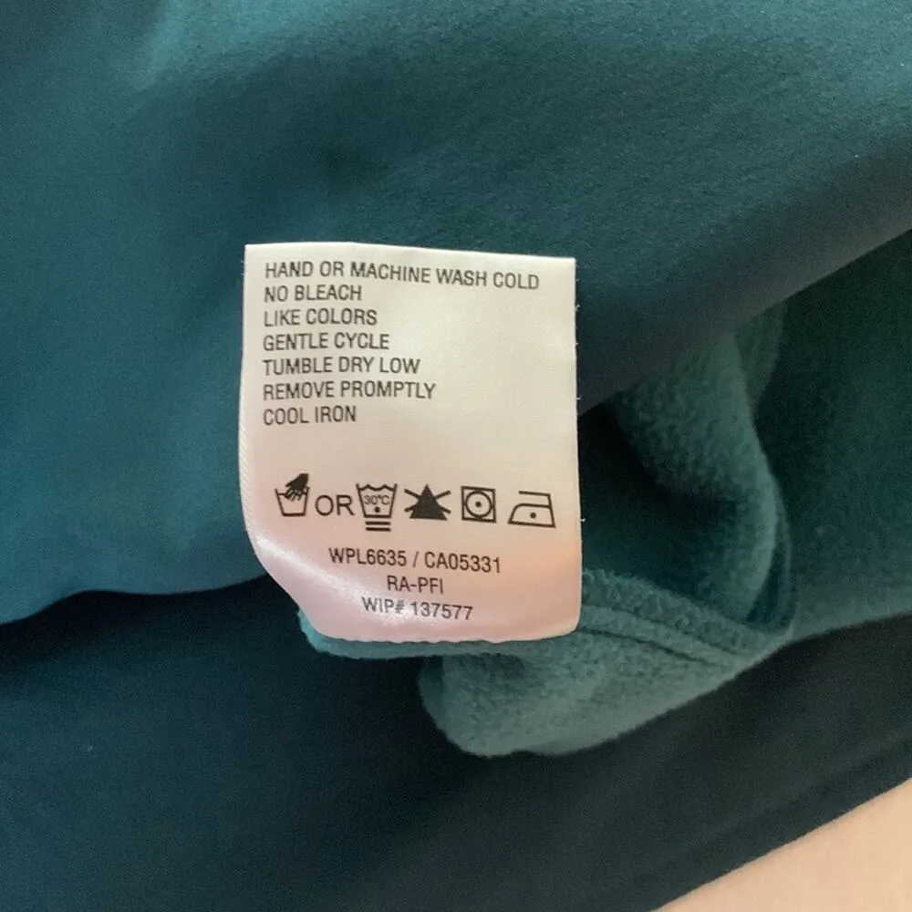 woolrich womens 2x paisley vest deep atlantic blue fur lined zip up pocket cold - Image 9