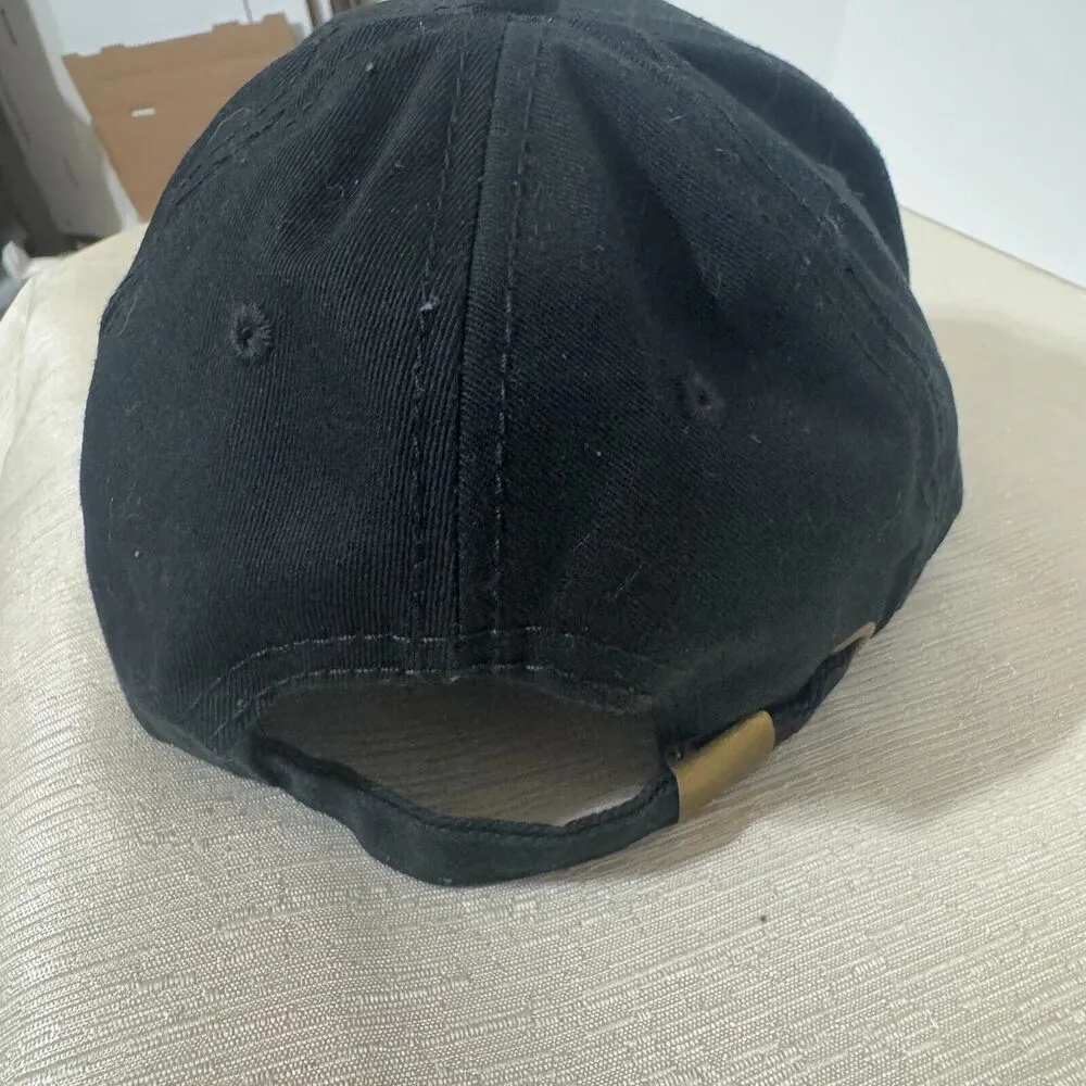 Superman Six Flags Embroidered Adjustable Hat Cap floral brim Texas OSFA Black - Image 3