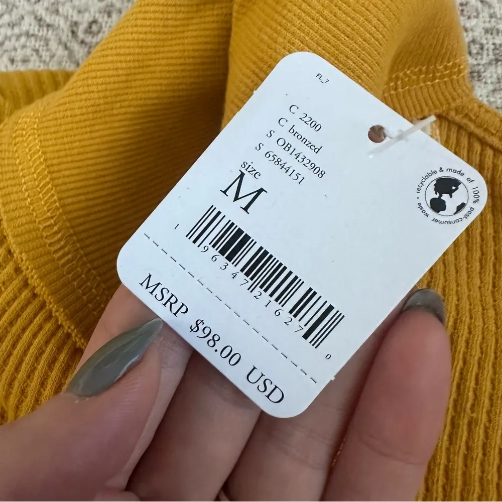 We The Free Free People Just For You Cutout Thermal Knit Turtleneck In Bronzed - Image 7