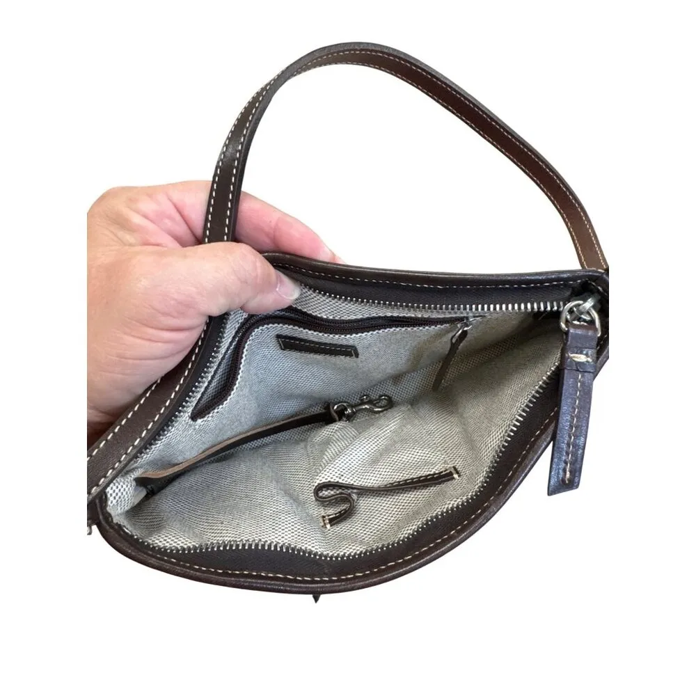 Dooney & Bourke Womens Orange brown satchel handbag small SKU8150 - Image 10