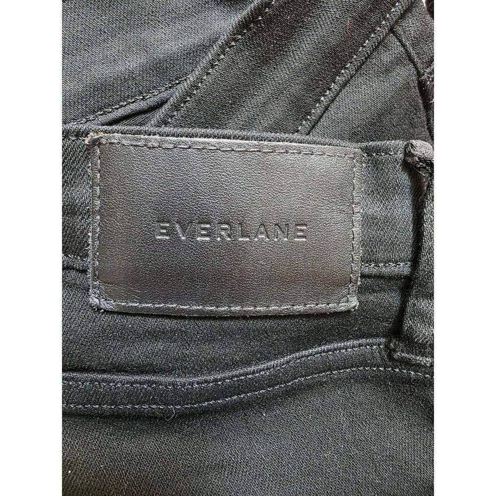 Everlane Mid Rise Skinny Ankle Jeans Women's 27 Black Denim Pant Zip Button Fly - Image 5