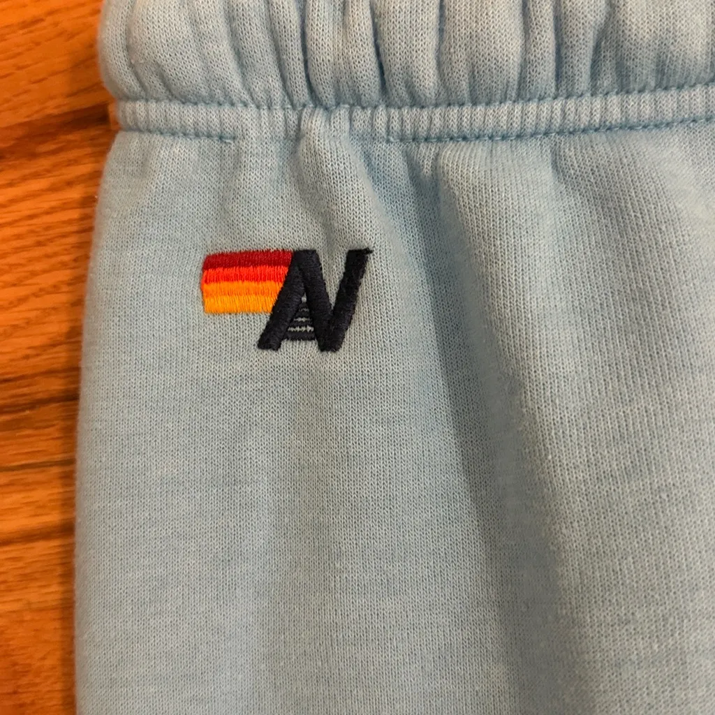 Aviator Nation Light Blue Lightning Bolt Sweatpants - Image 5