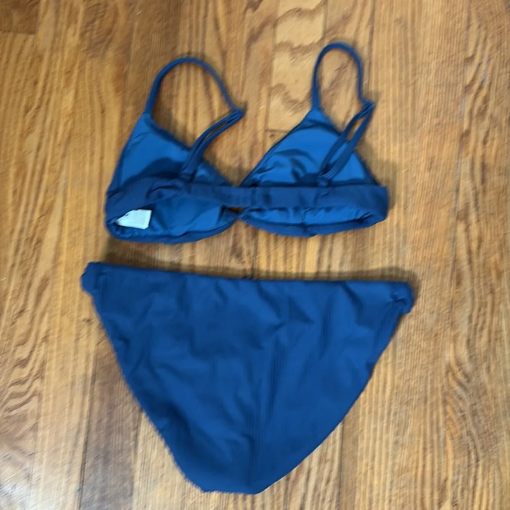Andie‎ Bonita Bikini Set Ribbed Bijou Blue size Small NWOT - Image 10